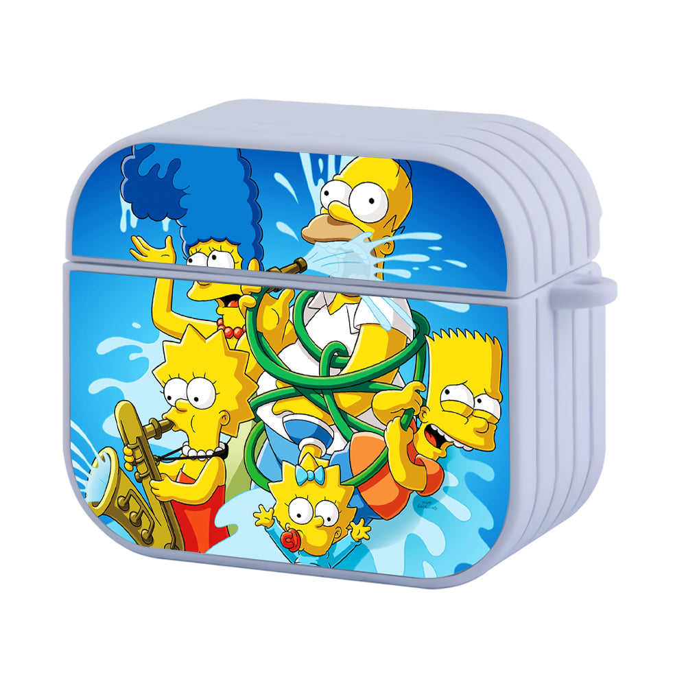 Simpson Happy Family Hard Plastic Case Cover For Apple Airpods 3