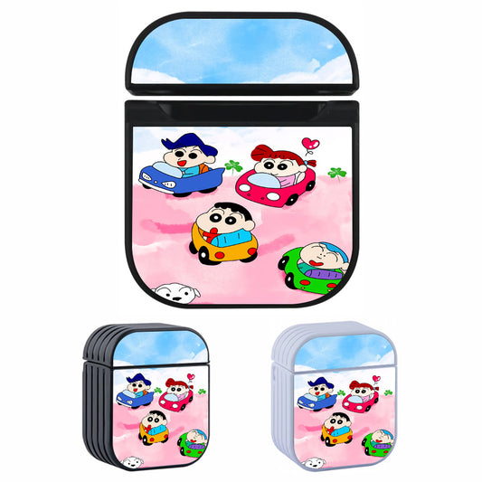 Sinchan Play Cars With Friends Hard Plastic Case Cover For Apple Airpods