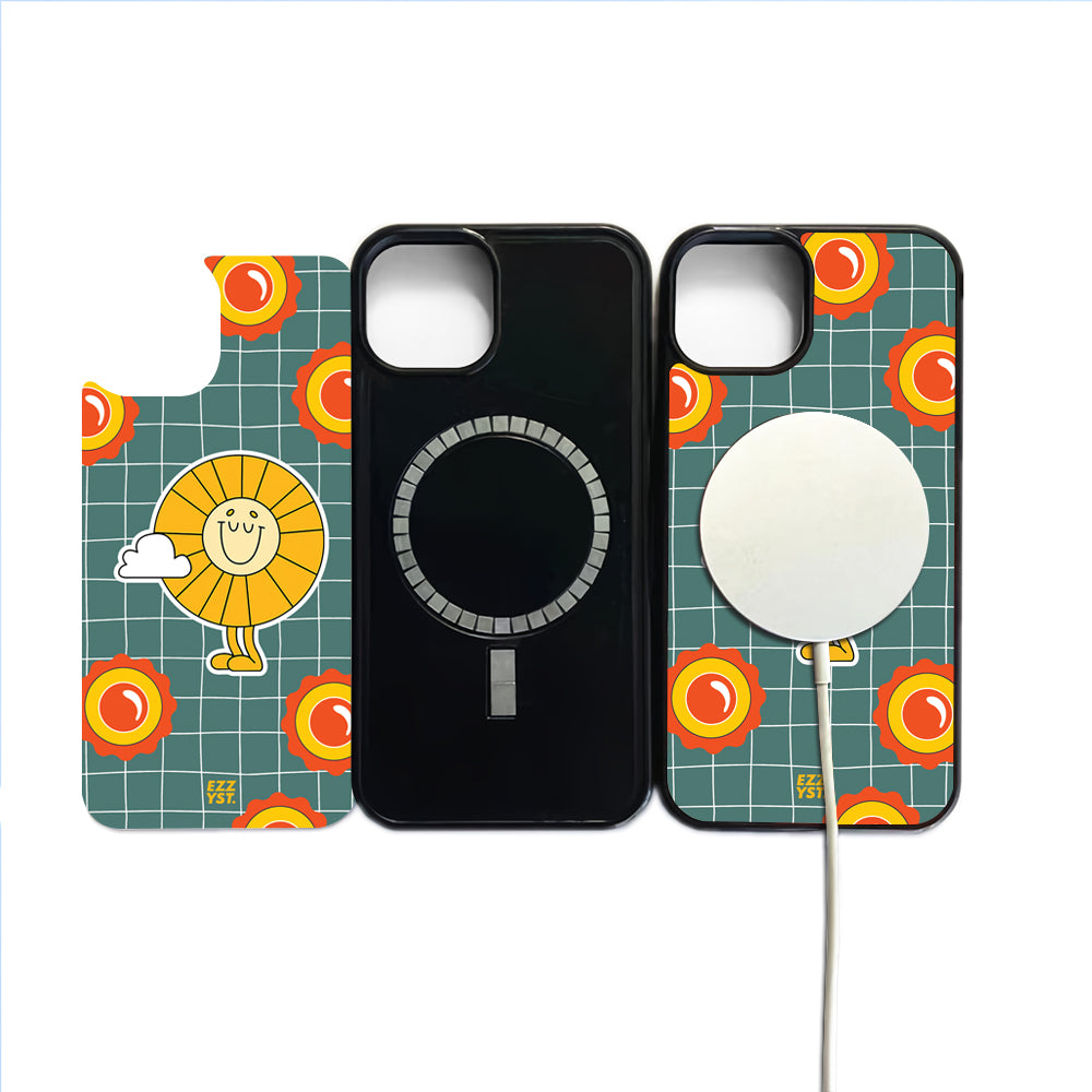 Smiling Nature Sun among the Clouds Magsafe iPhone Case