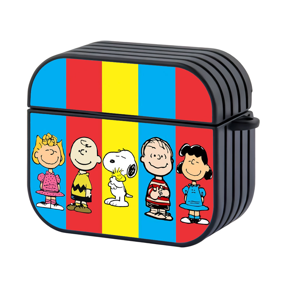 Snoopy And Friends Hard Plastic Case Cover For Apple Airpods 4 - Ezzystore