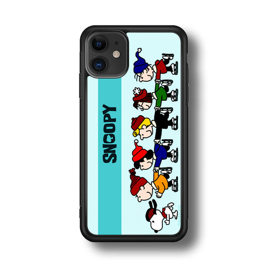 Snoopy And Friends Ice Skating Moments iPhone 11 Case