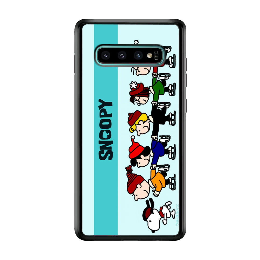 Snoopy And Friends Ice Skating Moments Samsung Galaxy S10 Plus Case