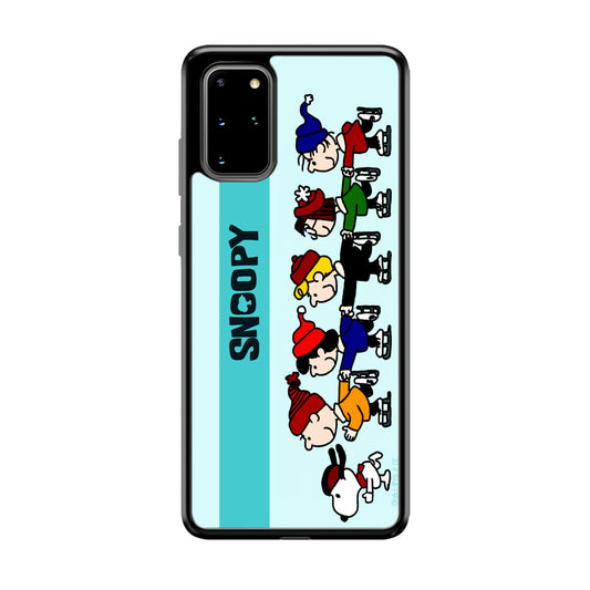 Snoopy And Friends Ice Skating Moments Samsung Galaxy S20 Plus Case