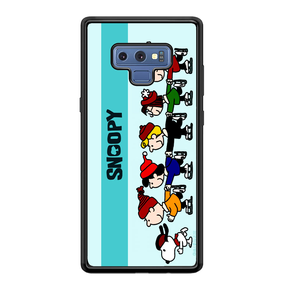 Snoopy And Friends Ice Skating Moments Samsung Galaxy Note 9 Case