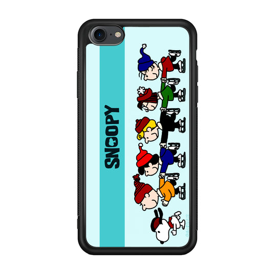 Snoopy And Friends Ice Skating Moments iPhone 8 Case
