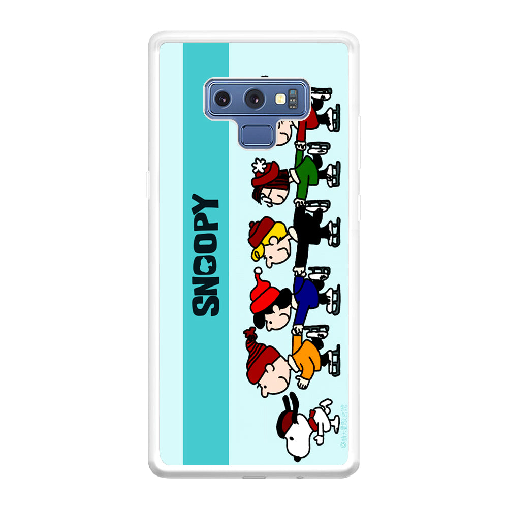 Snoopy And Friends Ice Skating Moments Samsung Galaxy Note 9 Case