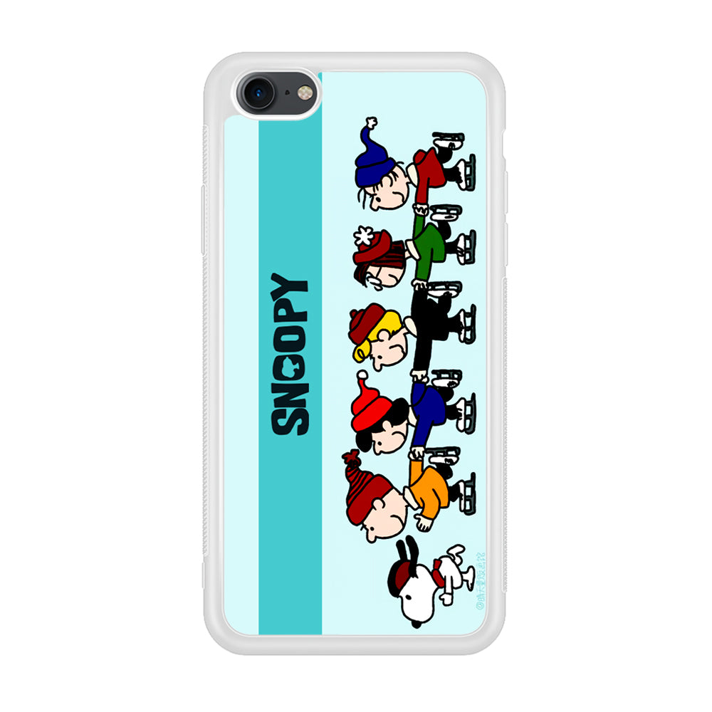 Snoopy And Friends Ice Skating Moments iPhone 8 Case