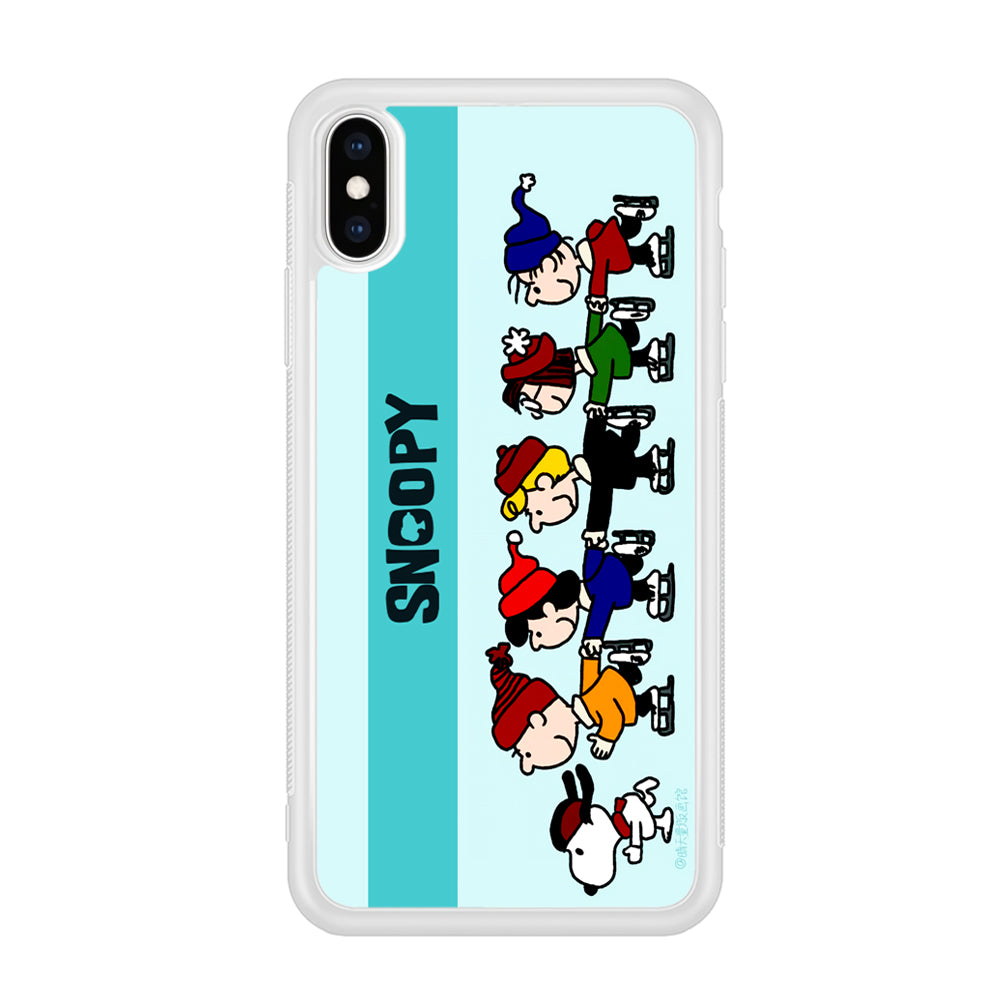 Snoopy And Friends Ice Skating Moments iPhone X Case