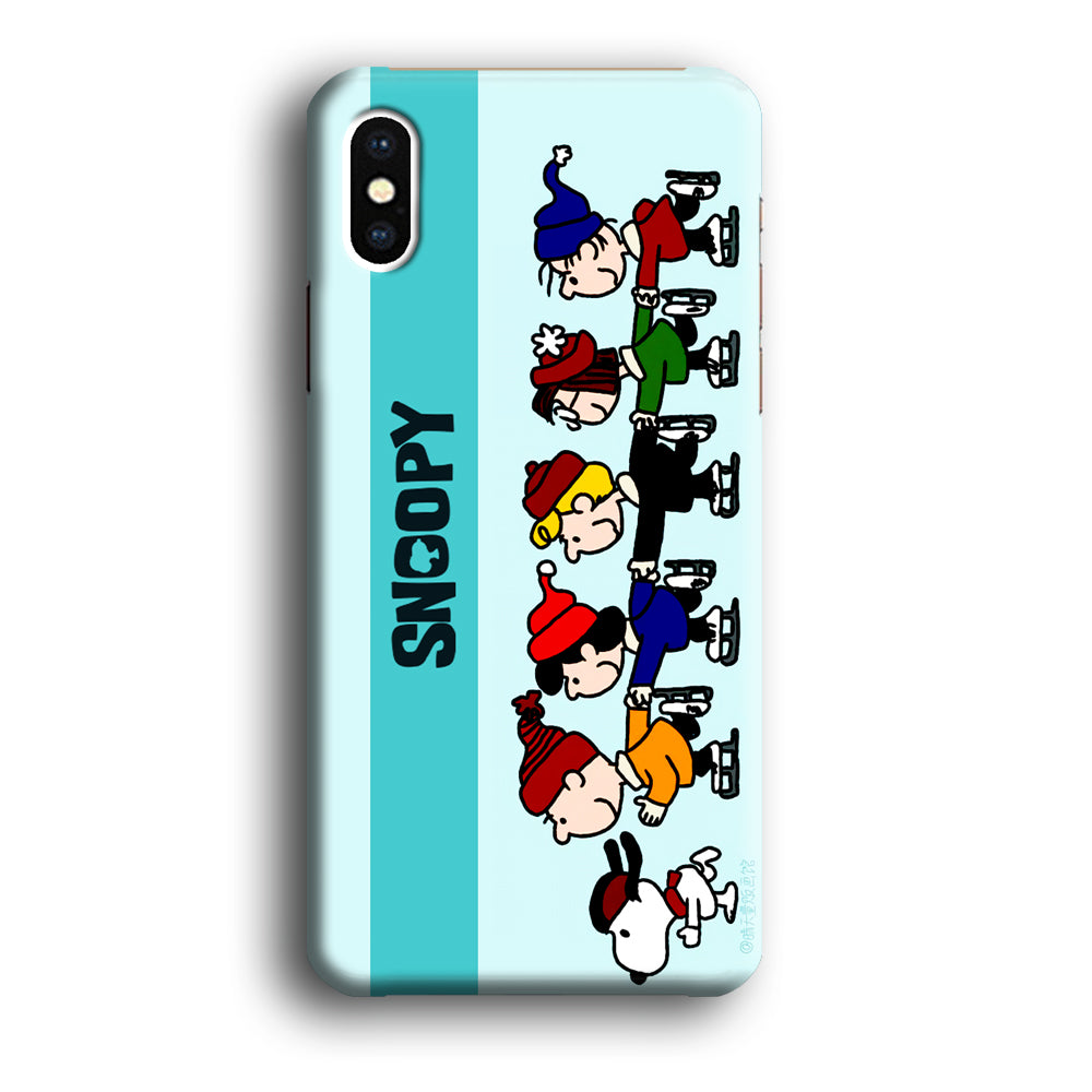 Snoopy And Friends Ice Skating Moments iPhone X Case