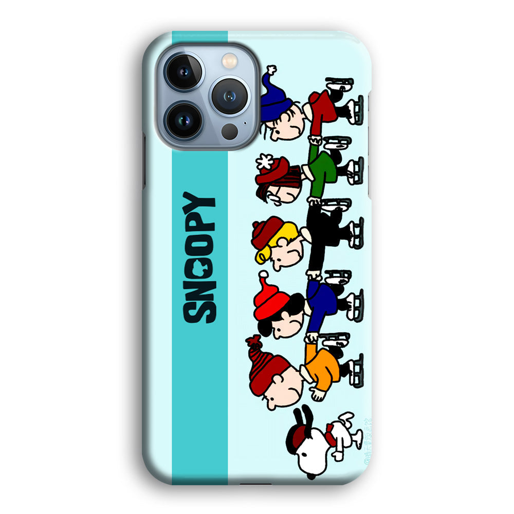 Snoopy And Friends Ice Skating Moments iPhone 14 Pro Case