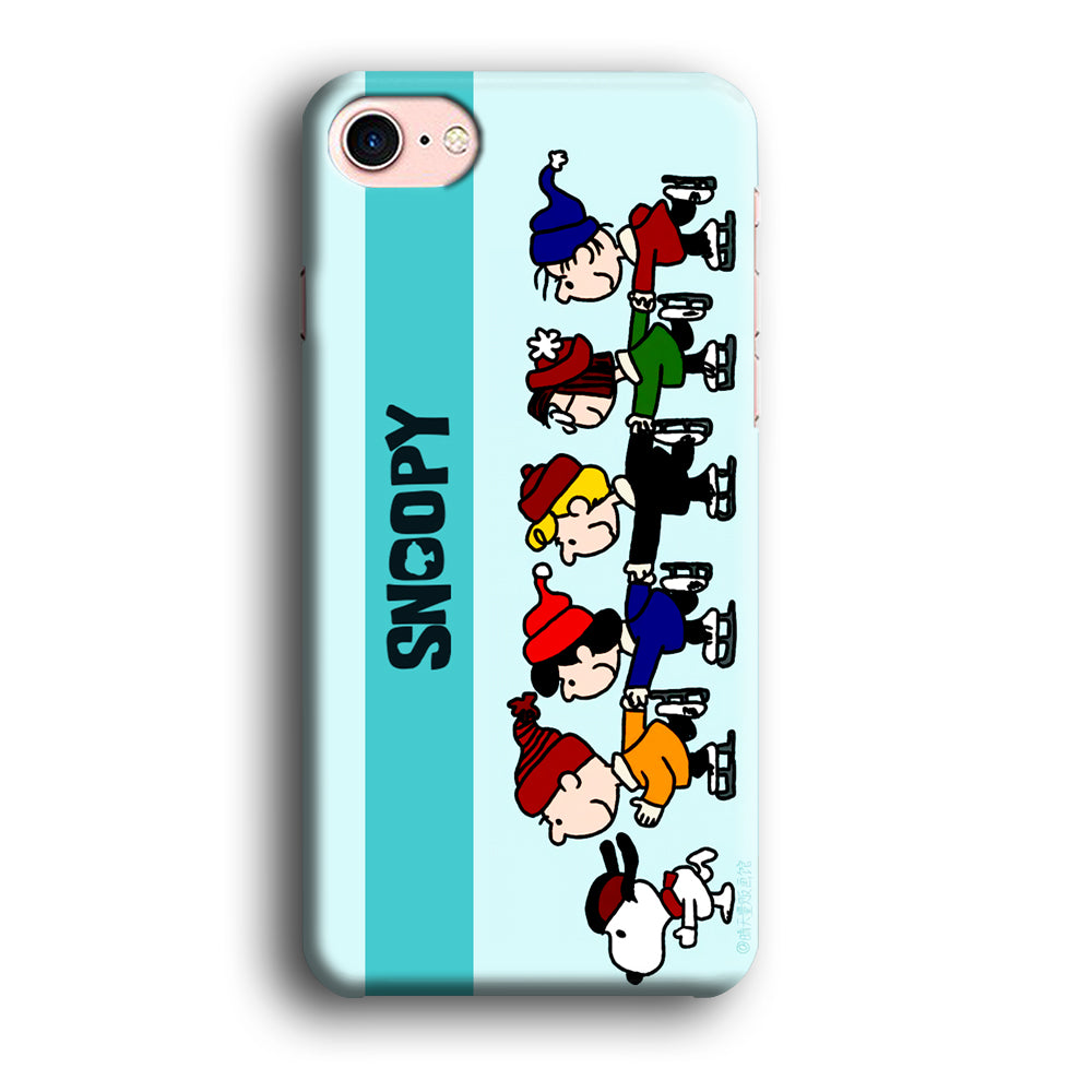 Snoopy And Friends Ice Skating Moments iPhone 8 Case