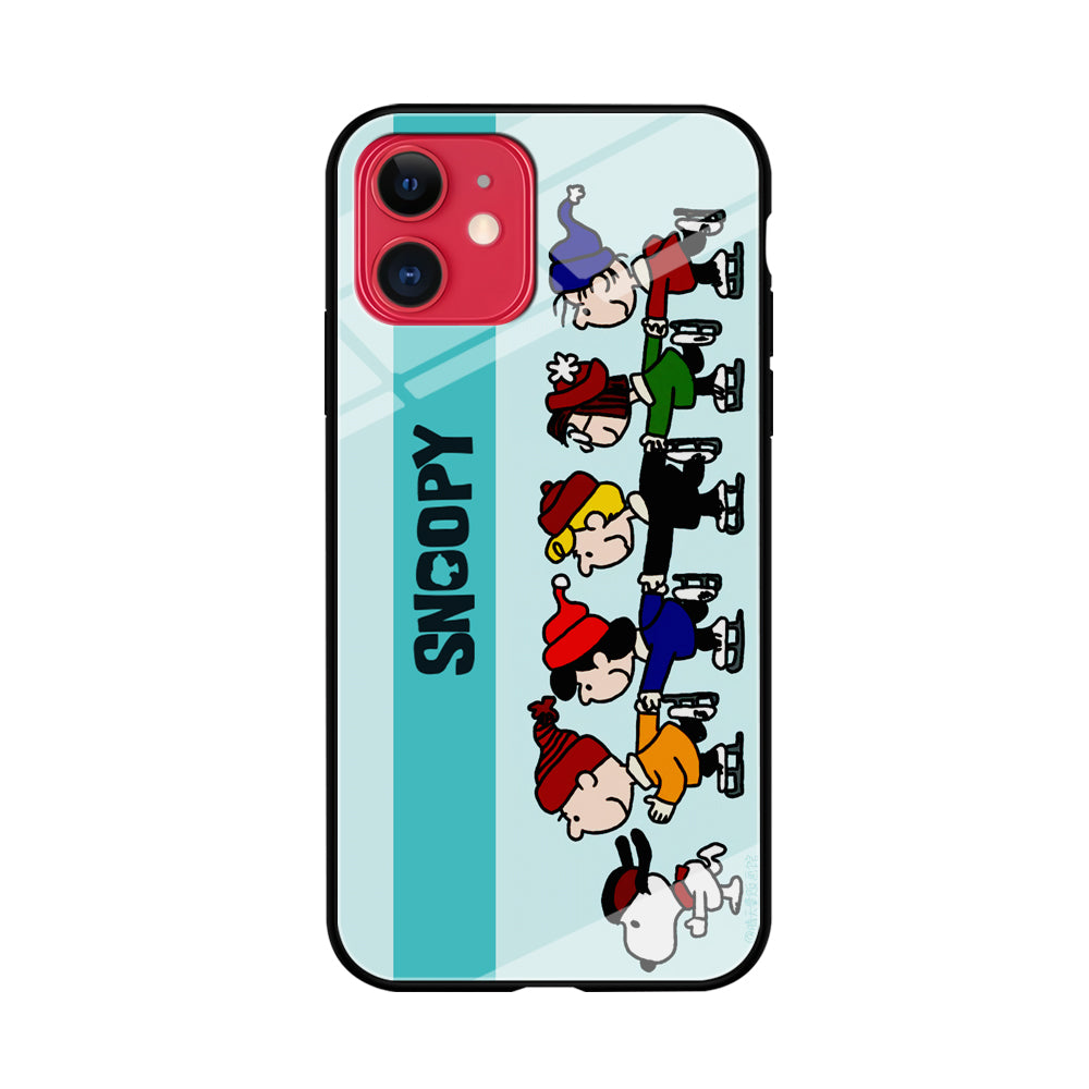 Snoopy And Friends Ice Skating Moments iPhone 11 Case
