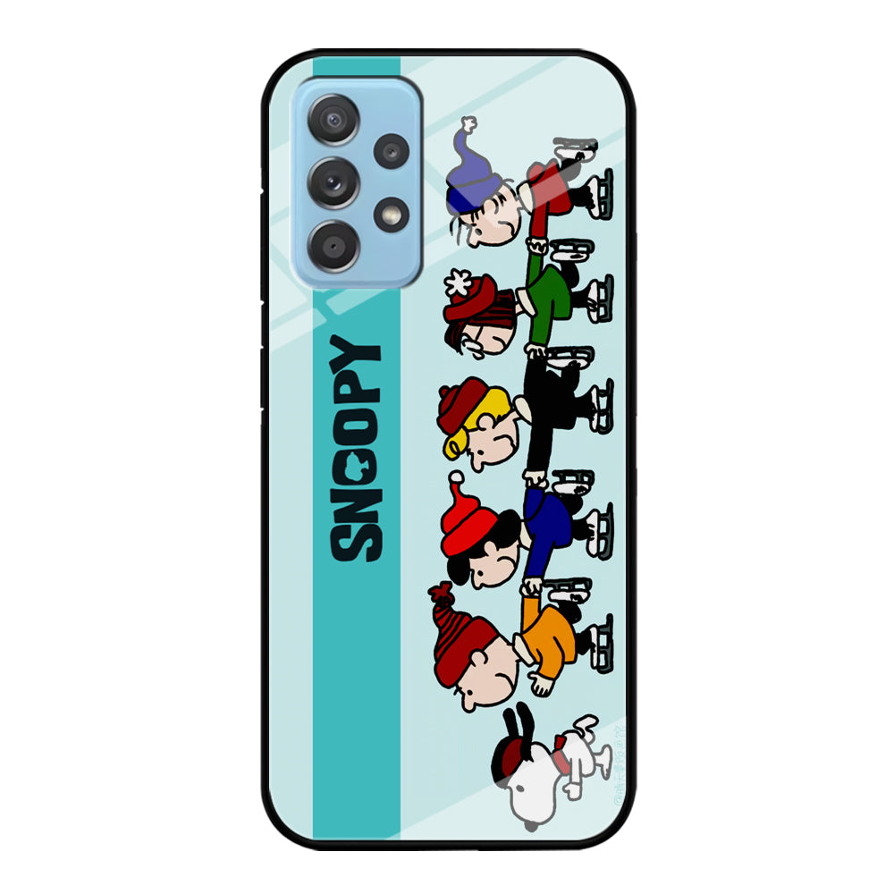 Snoopy And Friends Ice Skating Moments Samsung Galaxy A72 Case