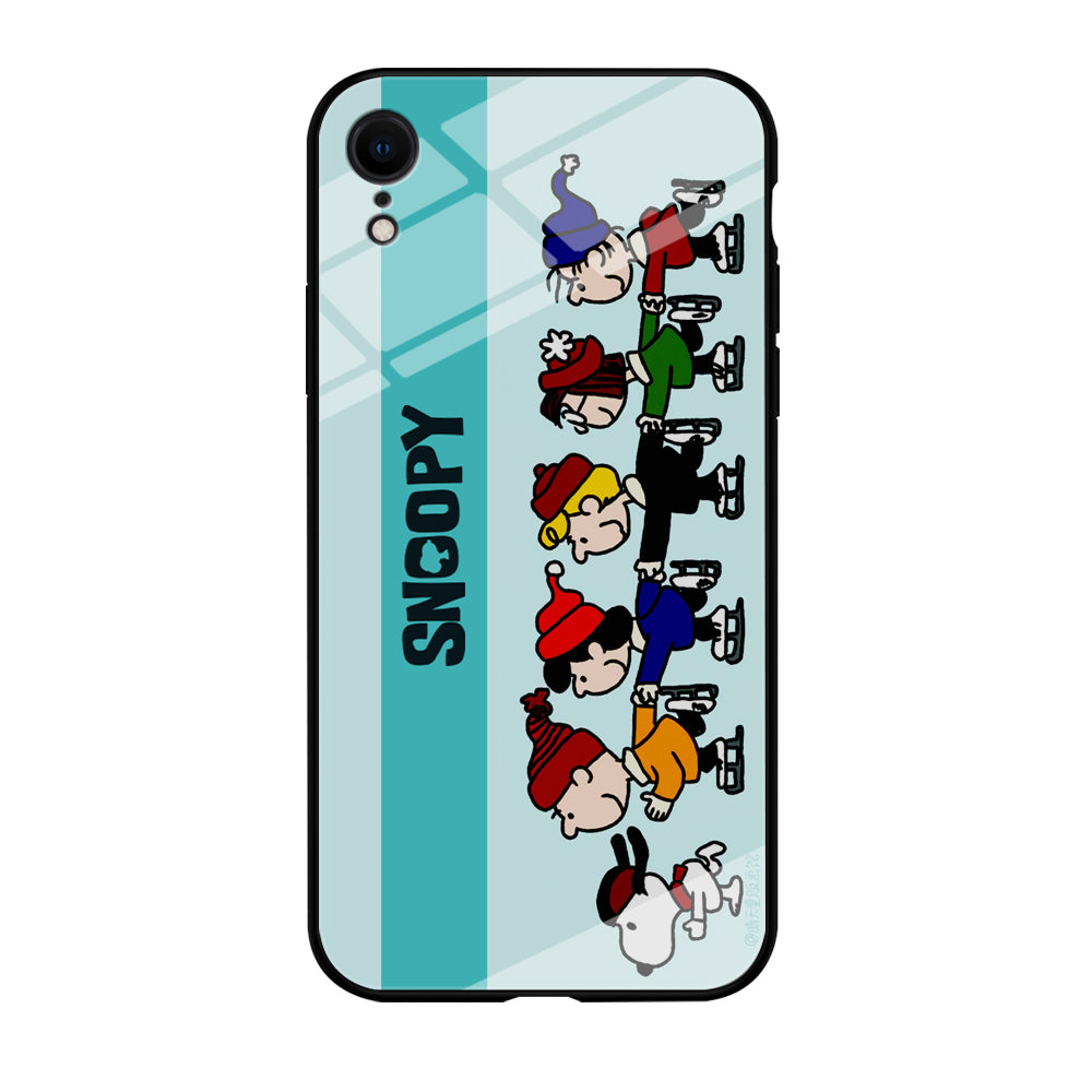 Snoopy And Friends Ice Skating Moments iPhone XR Case