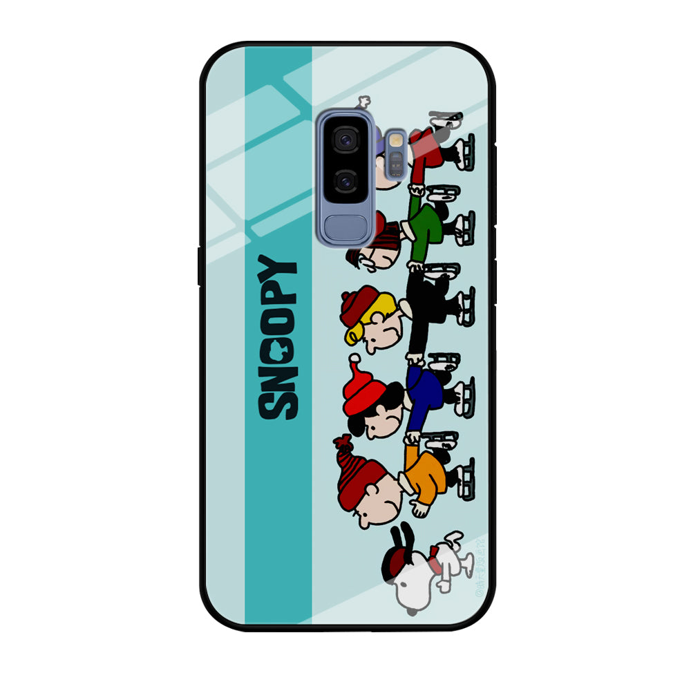 Snoopy And Friends Ice Skating Moments Samsung Galaxy S9 Plus Case
