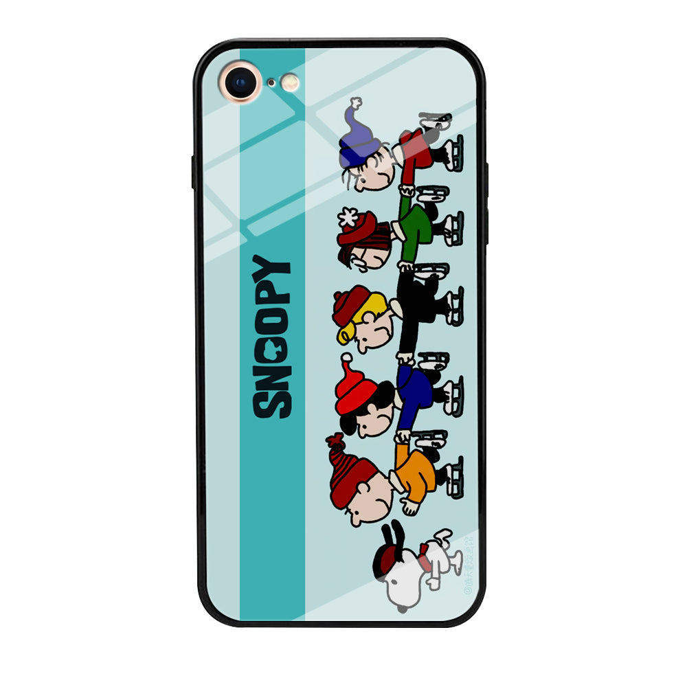 Snoopy And Friends Ice Skating Moments iPhone 8 Case