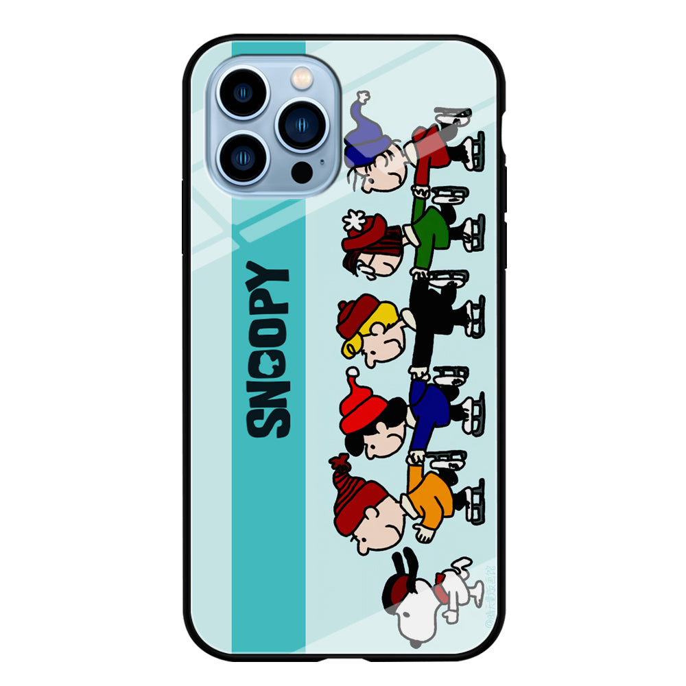 Snoopy And Friends Ice Skating Moments iPhone 14 Pro Case