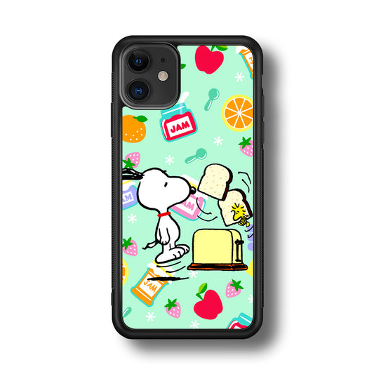 Snoopy And Woodstock Morning Breakfast iPhone 11 Case