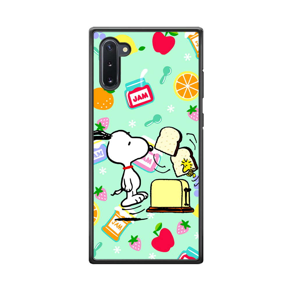 Snoopy And Woodstock Morning Breakfast Samsung Galaxy Note 10 Case
