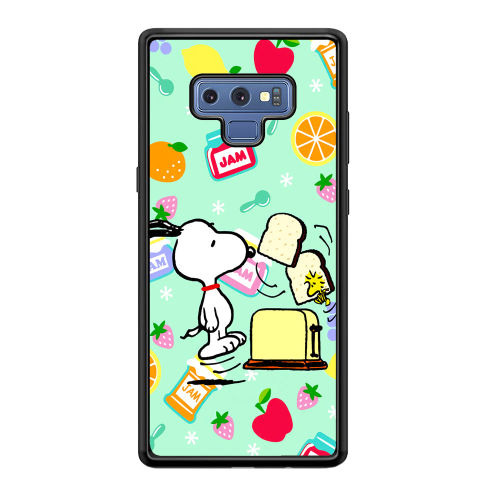 Snoopy And Woodstock Morning Breakfast Samsung Galaxy Note 9 Case