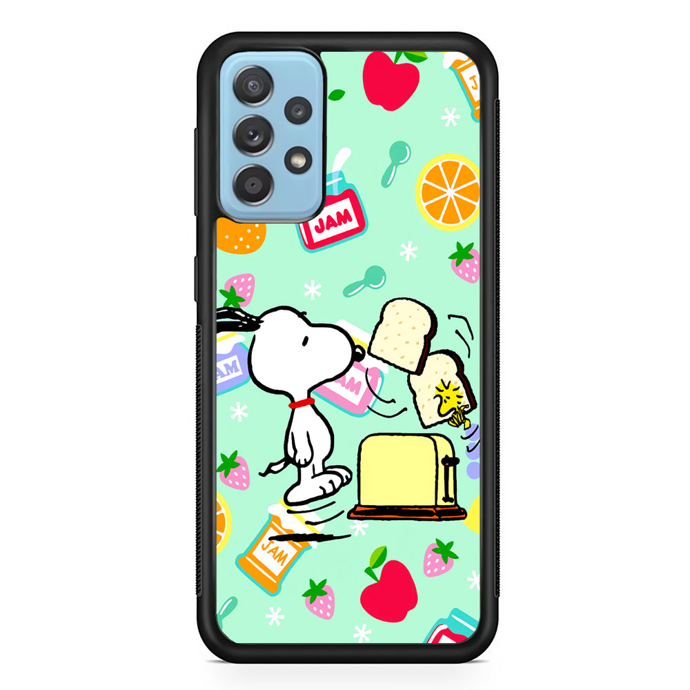 Snoopy And Woodstock Morning Breakfast Samsung Galaxy A52 Case