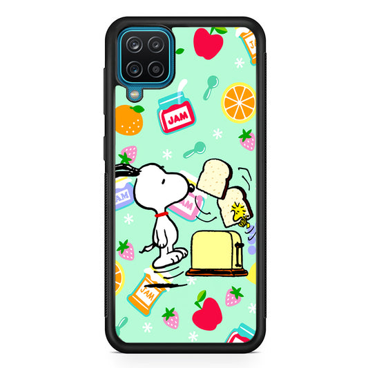 Snoopy And Woodstock Morning Breakfast Samsung Galaxy A12 Case