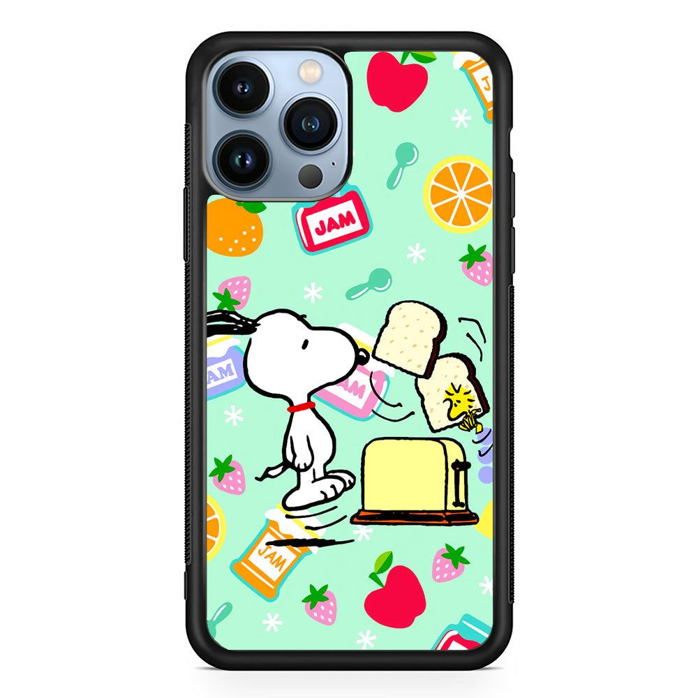 Snoopy And Woodstock Morning Breakfast iPhone 14 Pro Case