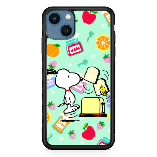 Snoopy And Woodstock Morning Breakfast iPhone 13 Case