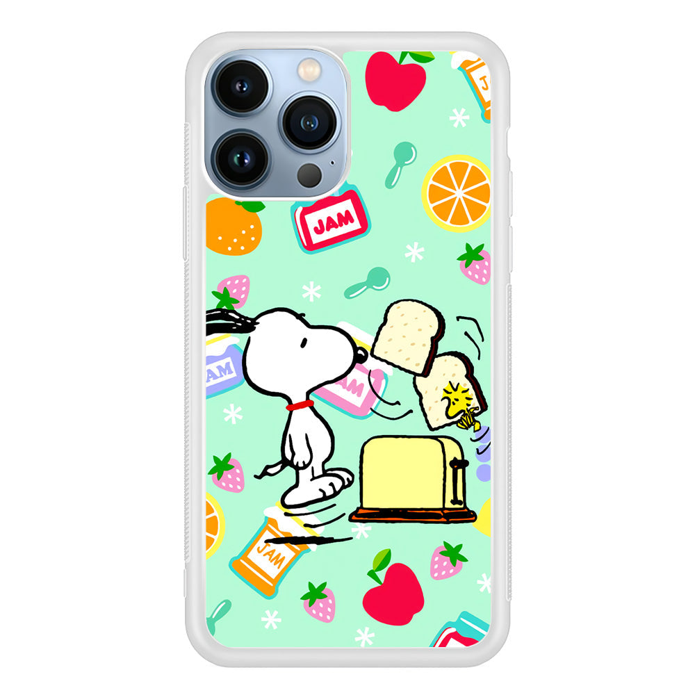 Snoopy And Woodstock Morning Breakfast iPhone 14 Pro Case