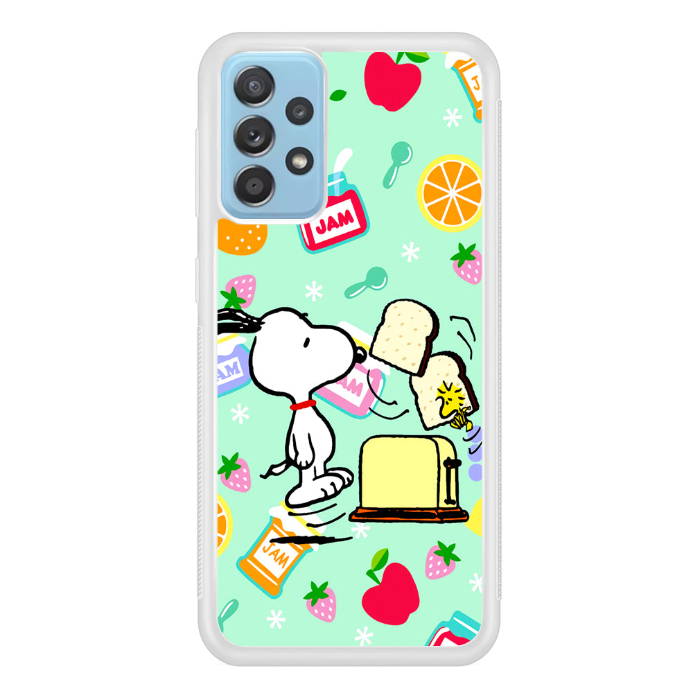 Snoopy And Woodstock Morning Breakfast Samsung Galaxy A52 Case