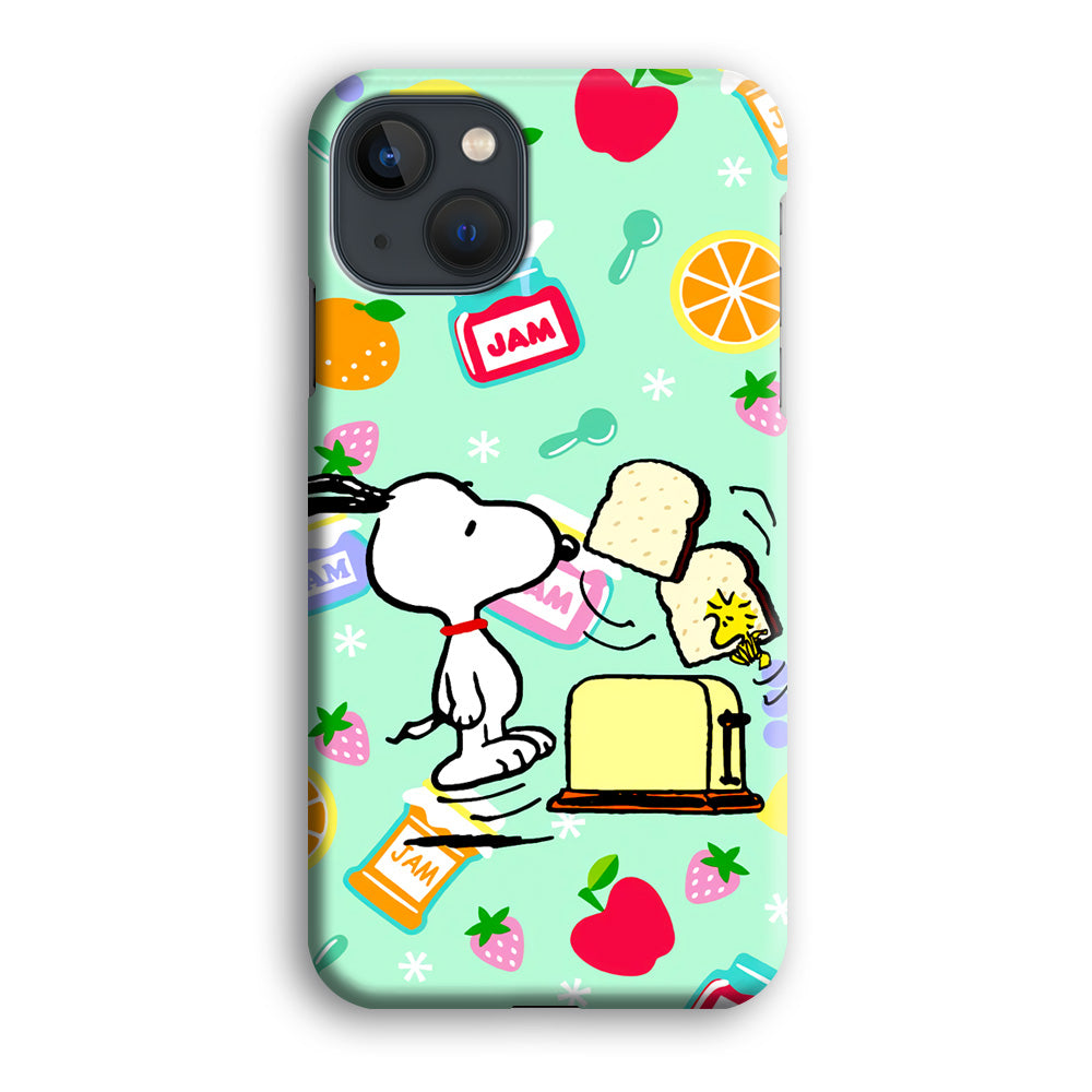 Snoopy And Woodstock Morning Breakfast iPhone 13 Case