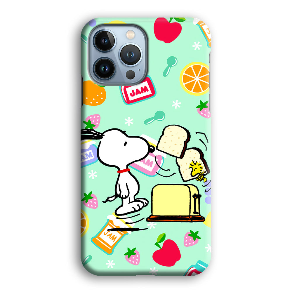 Snoopy And Woodstock Morning Breakfast iPhone 14 Pro Case