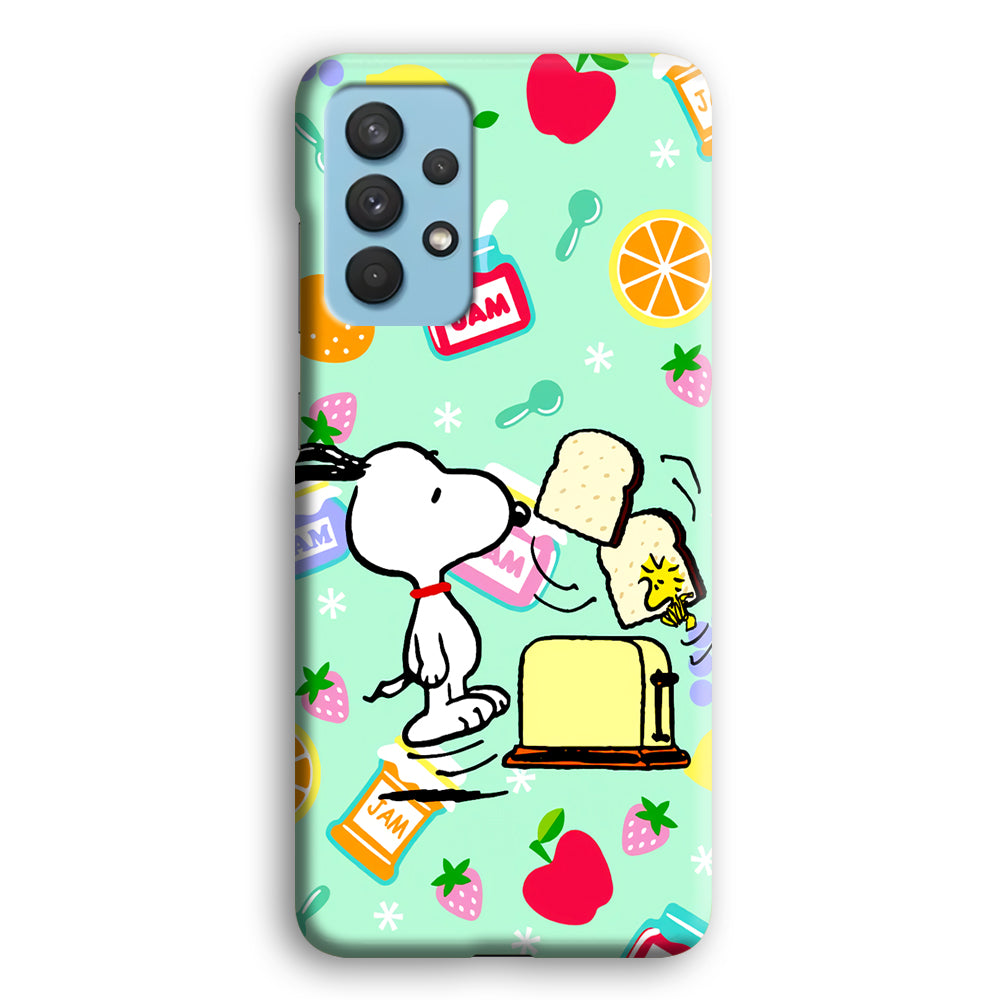 Snoopy And Woodstock Morning Breakfast Samsung Galaxy A32 Case