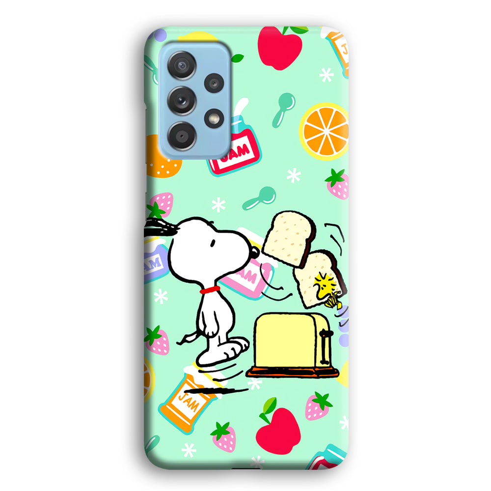 Snoopy And Woodstock Morning Breakfast Samsung Galaxy A52 Case
