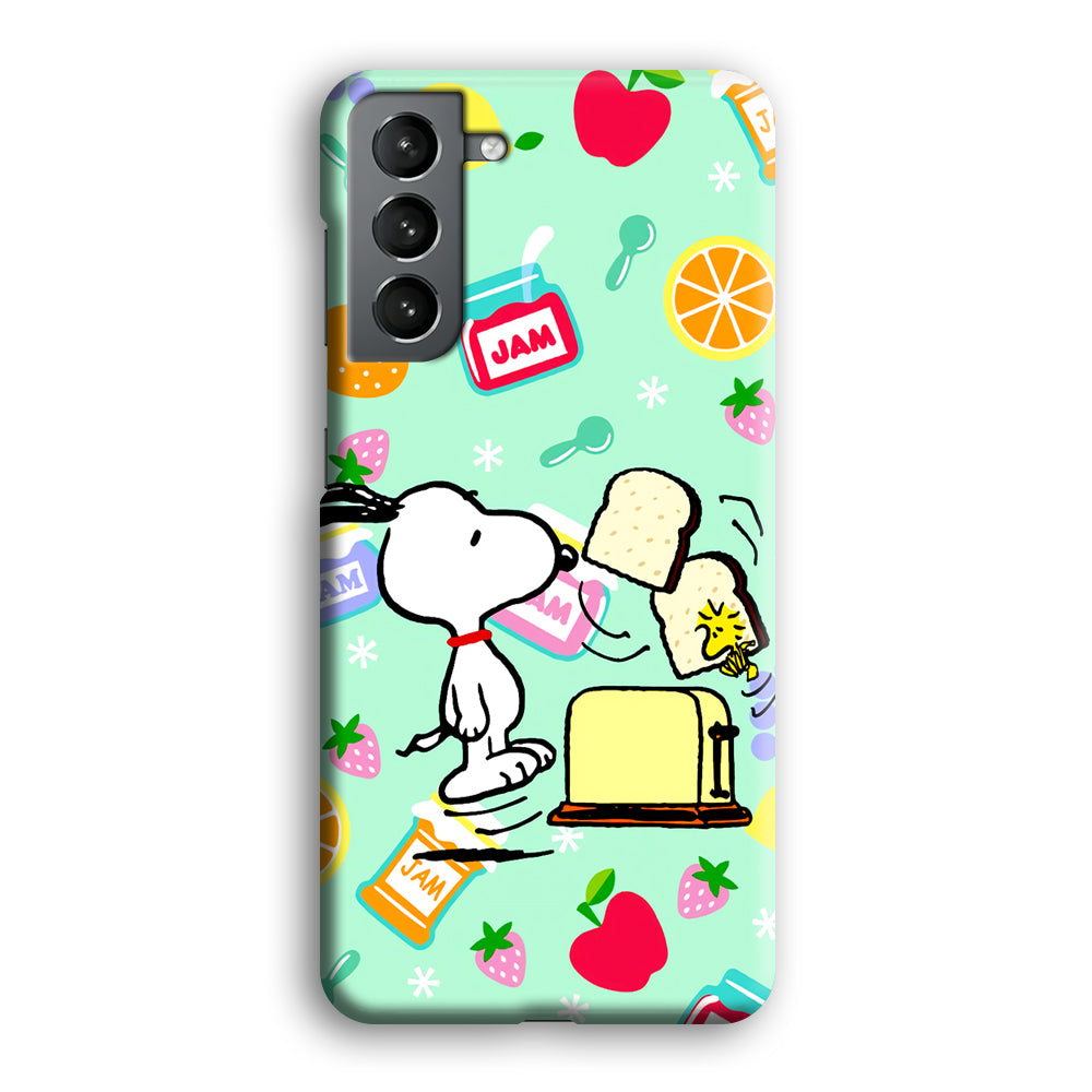 Snoopy And Woodstock Morning Breakfast Samsung Galaxy S21 Case