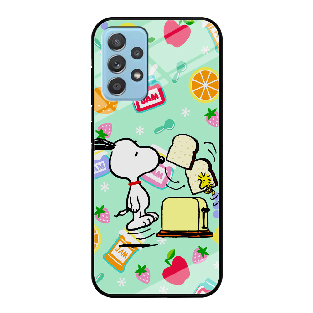 Snoopy And Woodstock Morning Breakfast Samsung Galaxy A72 Case