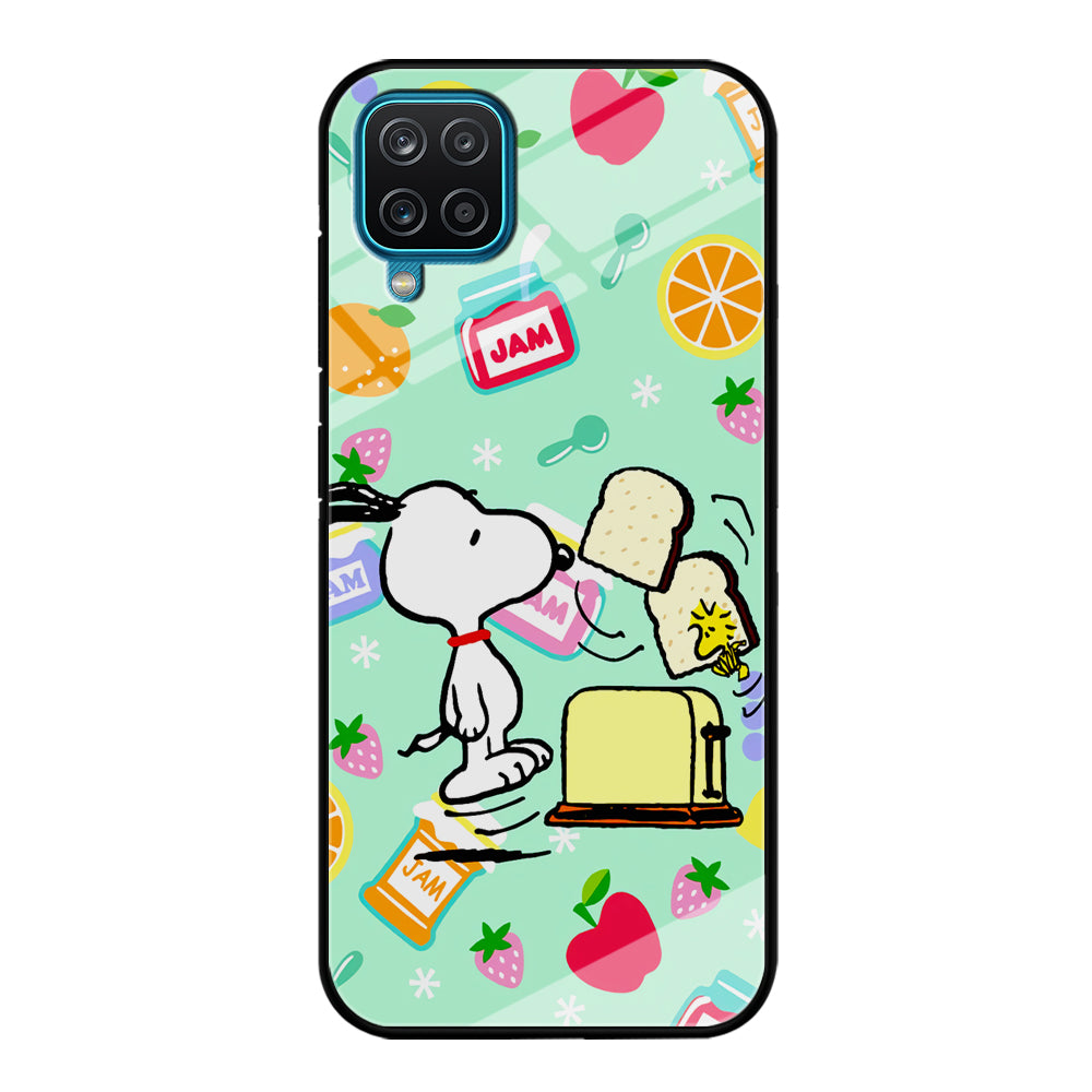 Snoopy And Woodstock Morning Breakfast Samsung Galaxy A12 Case