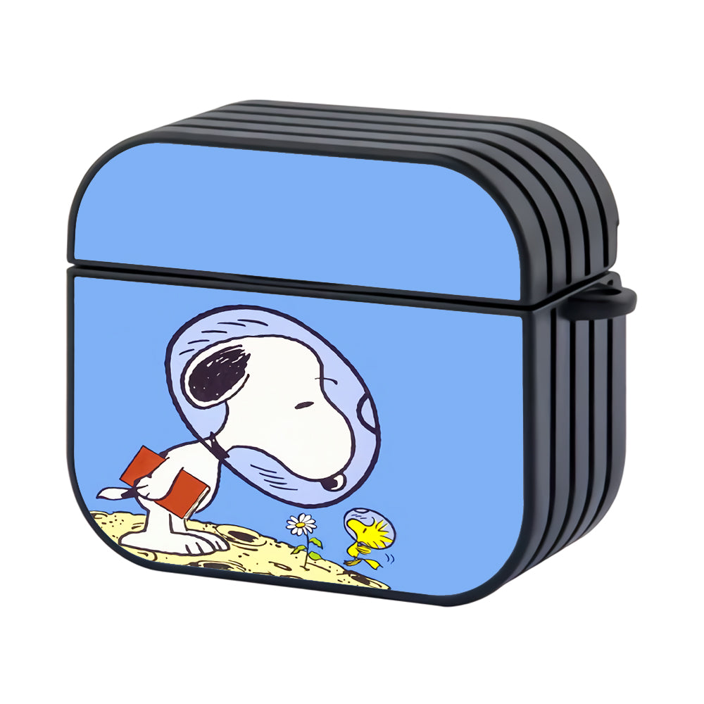 Snoopy And Woodstock Picnic To The Moon Hard Plastic Case Cover For Apple Airpods 4 - Ezzystore