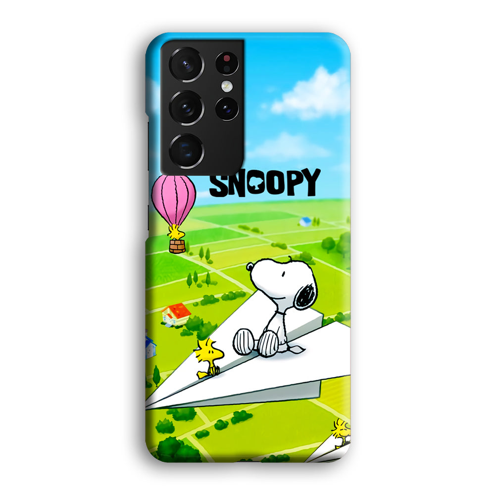 Snoopy Flying Moments With Woodstock Samsung Galaxy S21 Ultra Case