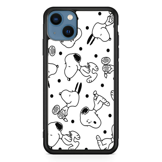 Snoopy In White iPhone 15 Plus Case