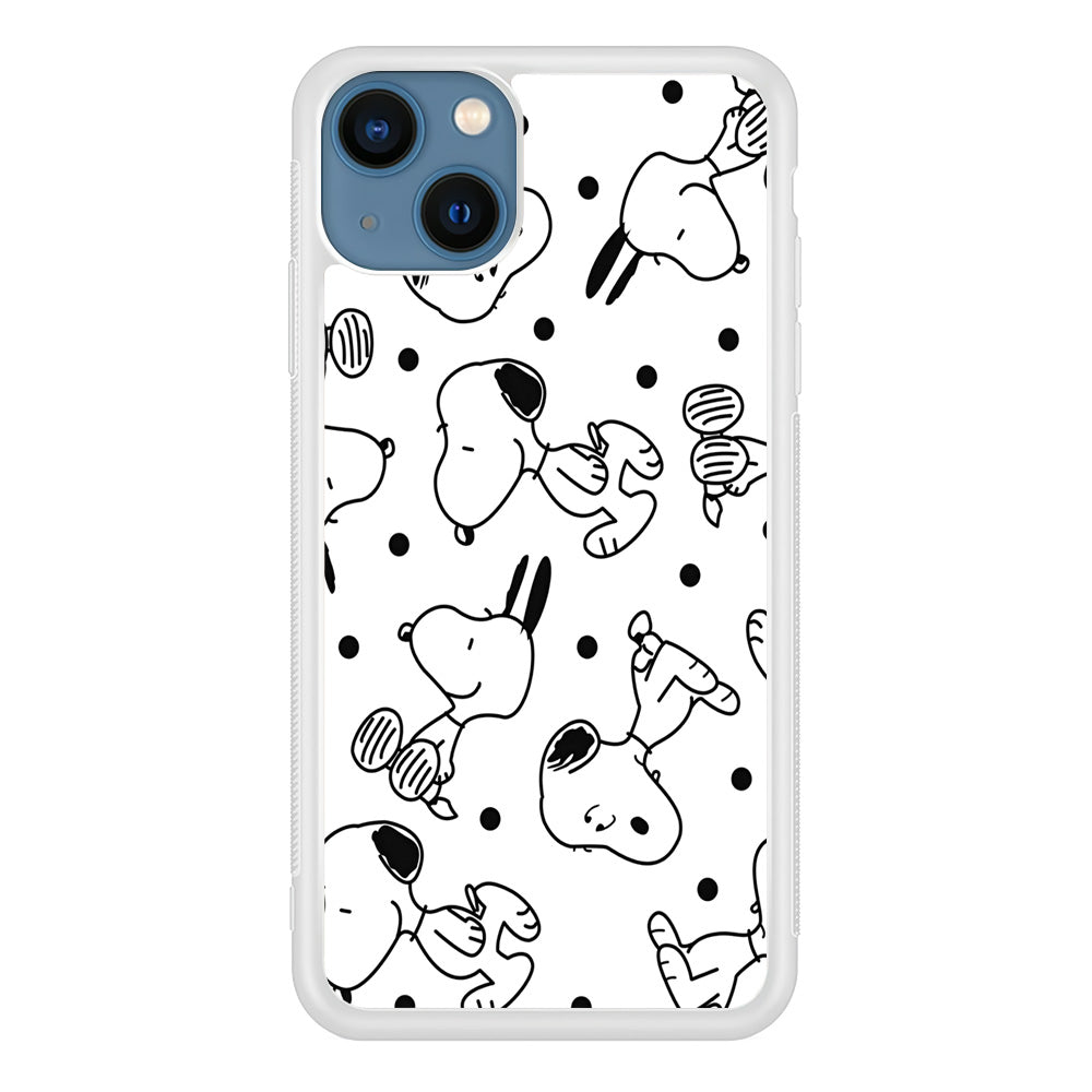 Snoopy In White iPhone 15 Case