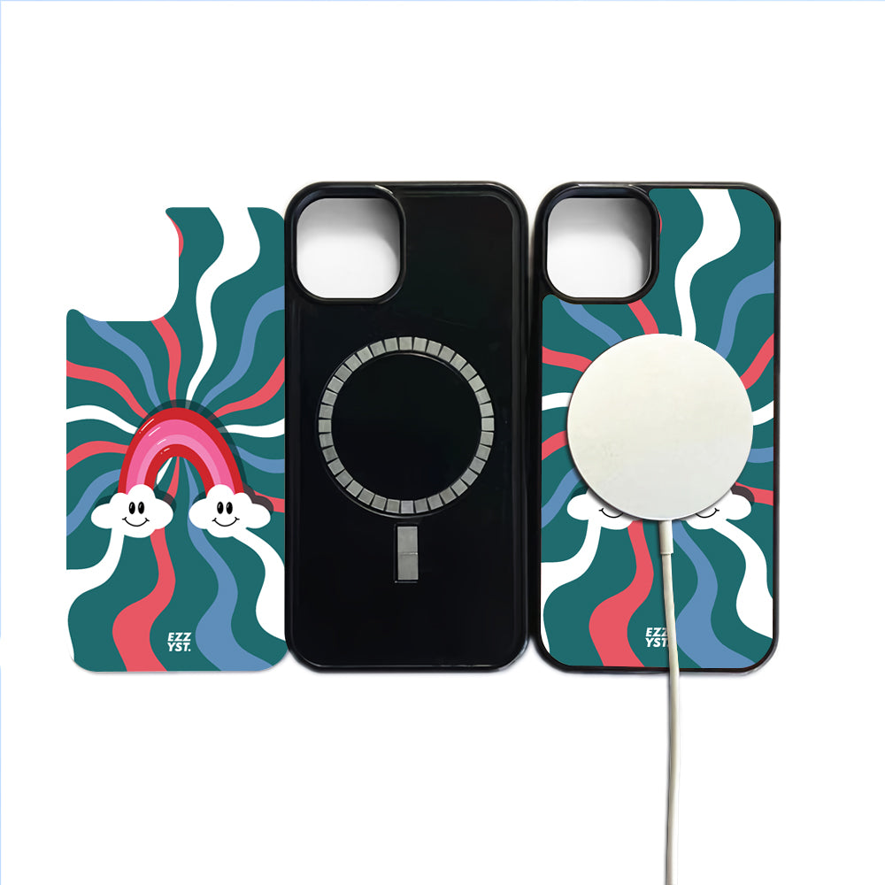 Soul Wave Rainbow Standing on Clouds Magsafe iPhone Case