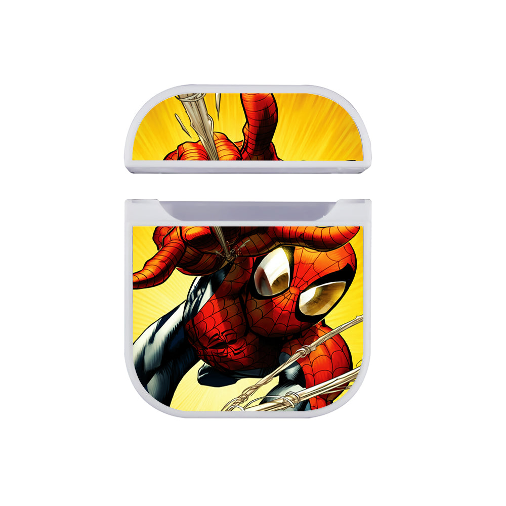 Spiderman Action Moment Hard Plastic Case Cover For Apple Airpods