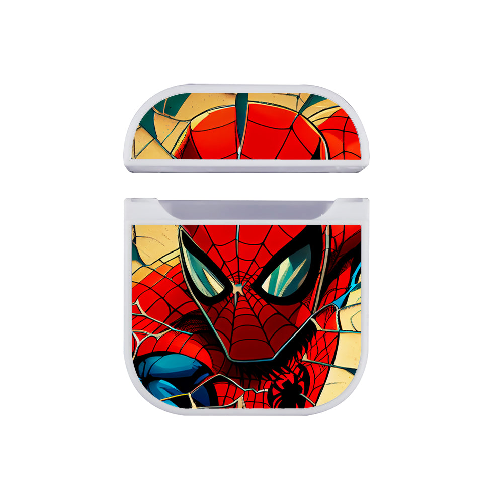 Spiderman Mirror Shards Hard Plastic Case Cover For Apple Airpods