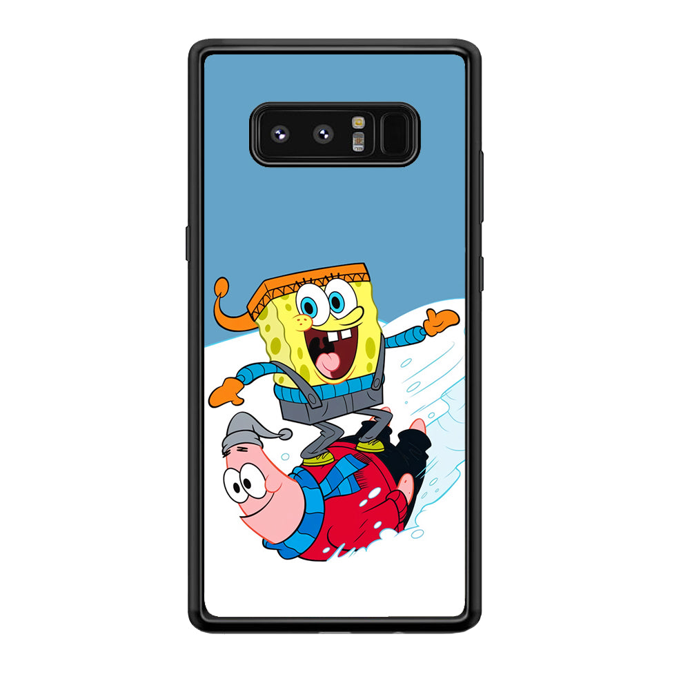 Spongebob And Patrick Ice Skiing Samsung Galaxy Note 8 Case
