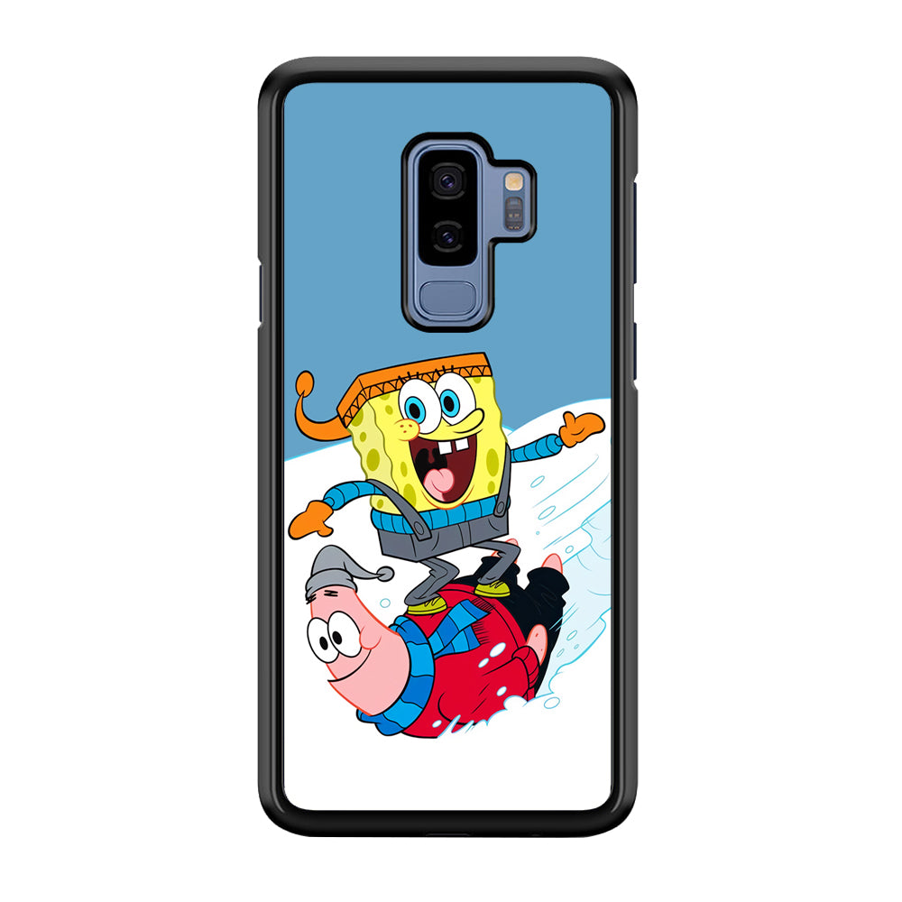 Spongebob And Patrick Ice Skiing Samsung Galaxy S9 Plus Case