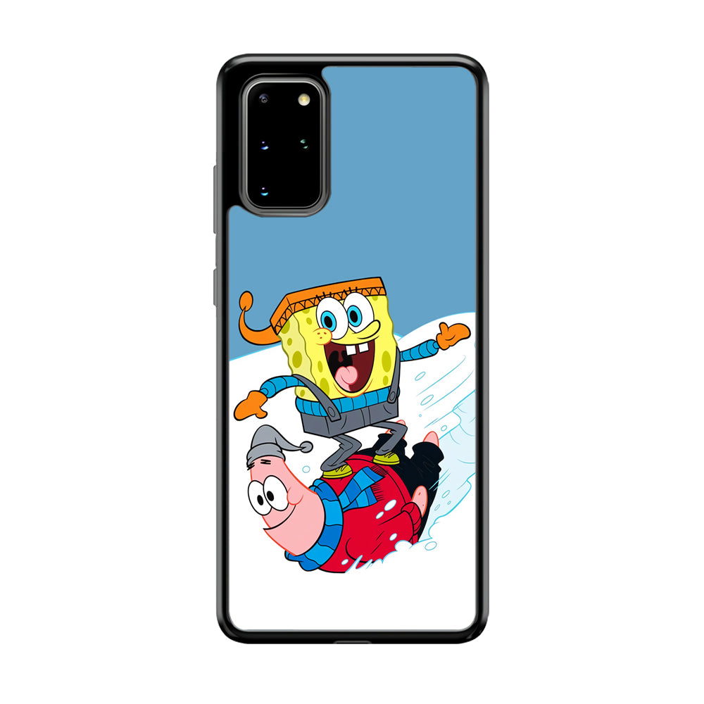 Spongebob And Patrick Ice Skiing Samsung Galaxy S20 Plus Case