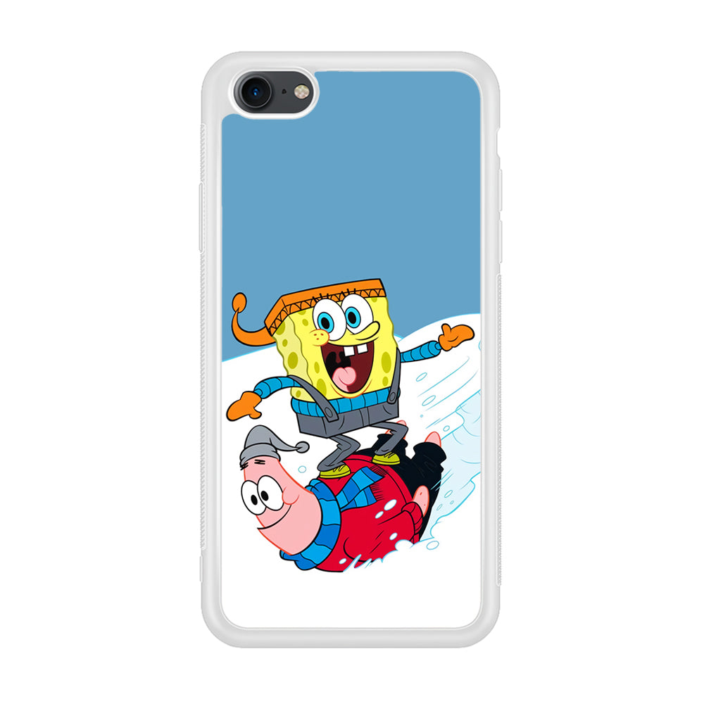 Spongebob And Patrick Ice Skiing iPhone 8 Case