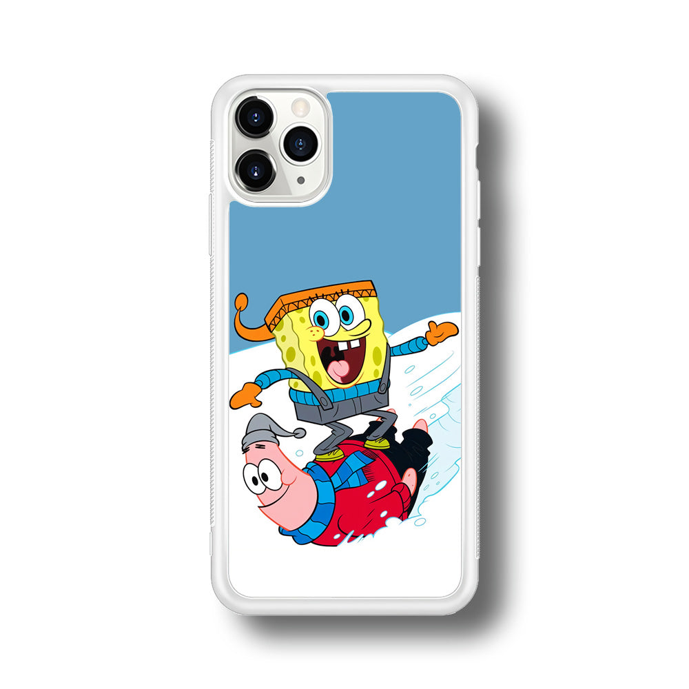 Spongebob And Patrick Ice Skiing iPhone 11 Pro Case