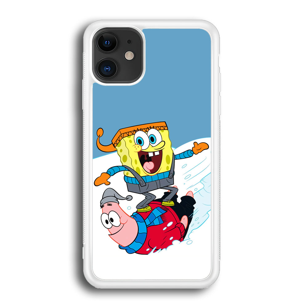 Spongebob And Patrick Ice Skiing iPhone 12 Case